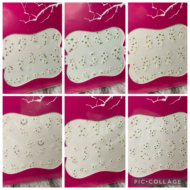 Sticker Pequeño Flores Blancas