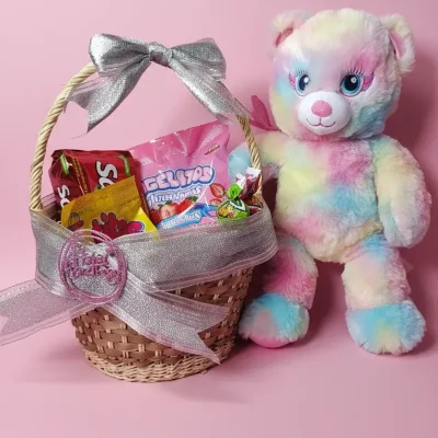 Mi dulce regalo (Cesta de confituras con Oso de peluche)