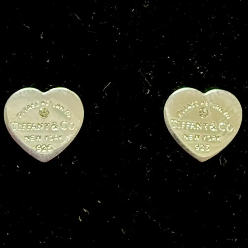 Aretes Tiffany color plateados