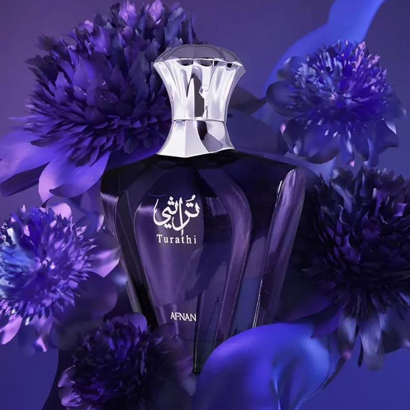 Afnan Turathi Blue Eau de Parfum Spray para hombre, 3.0 onzas líquidas