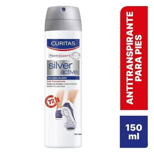  Curitas Foot Expert Silver Active – Antitranspirante para Pies con Iones de Plata (150 ml)