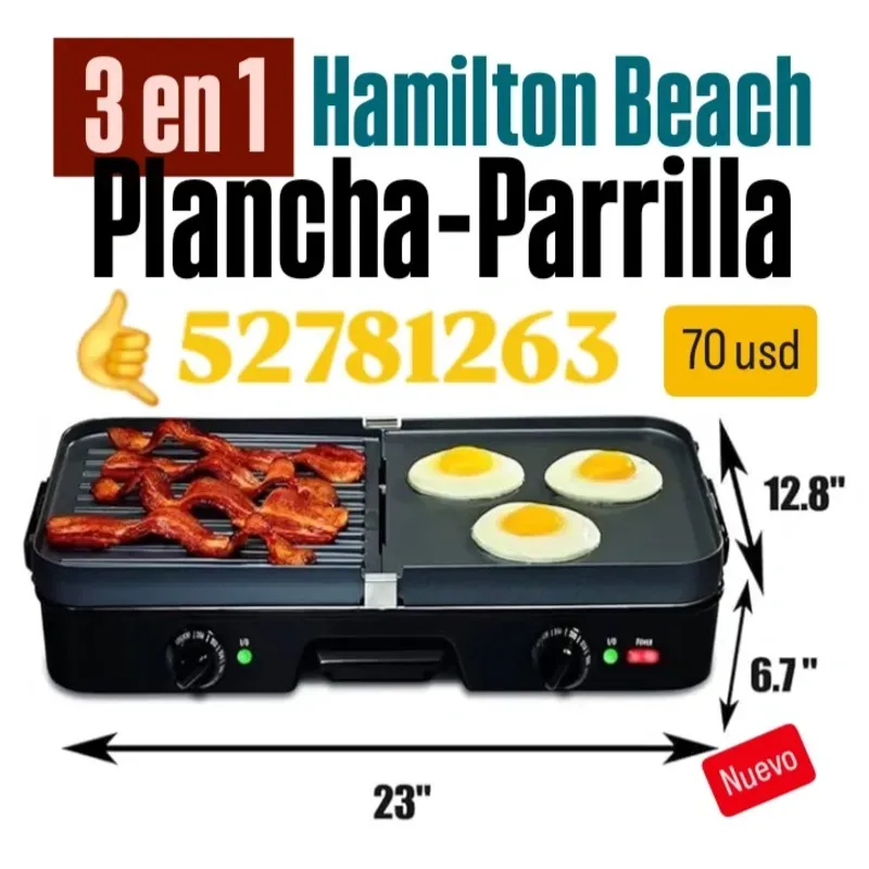 Plancha- Parrilla ..3 en 1