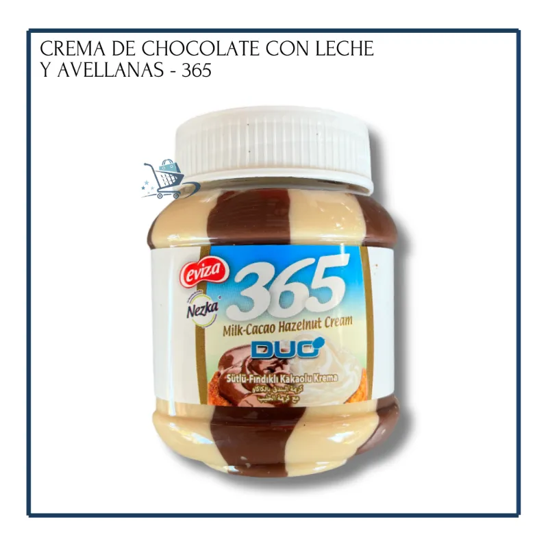 Crema de Chocolate con Leche y Avellanas - 365 (350g)