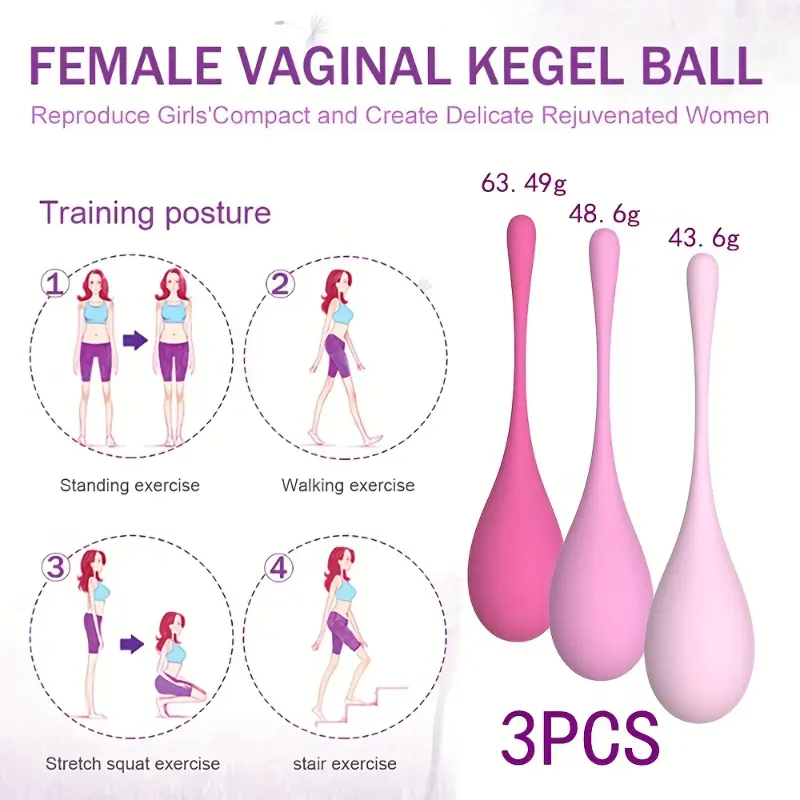  Bolas Chinas Set de Entrenamiento Pélvico 3-en-1