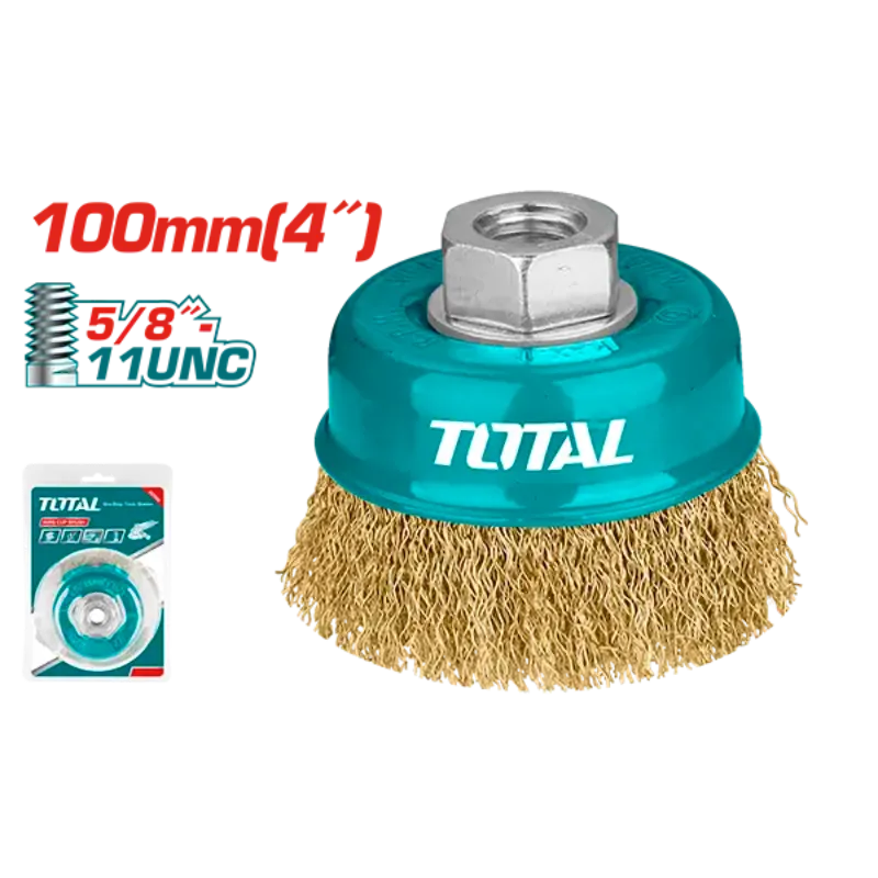 Cepillo de copa de alambre