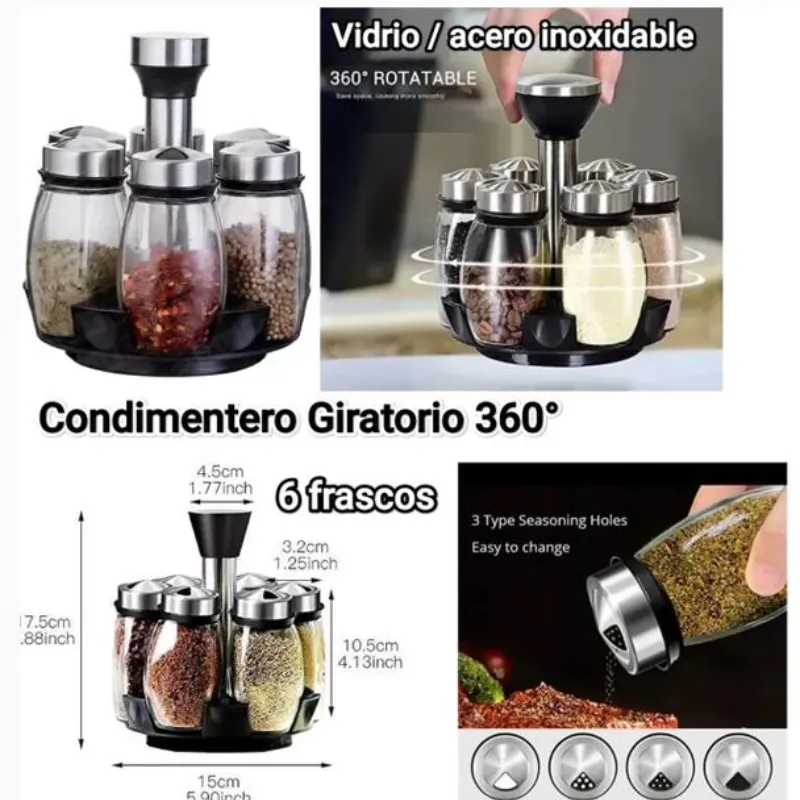 Set Condimentero Giratorio