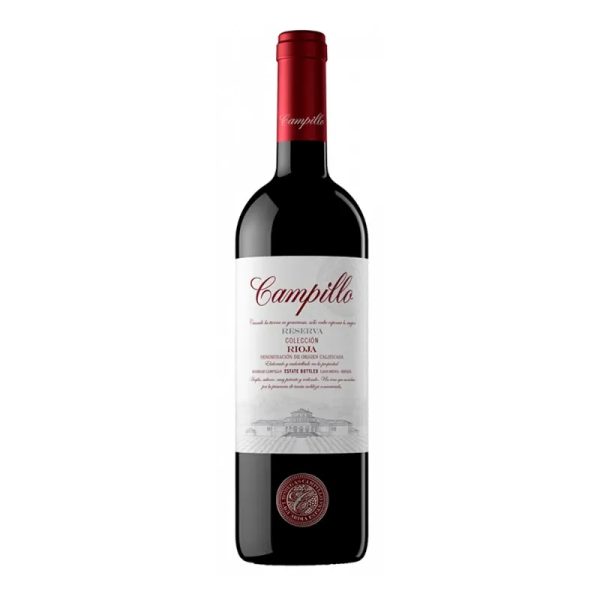 Vino Tinto Tempranillo D.O.Rioja CAMPILLO Reserva Colección 750 ml/6 Caja