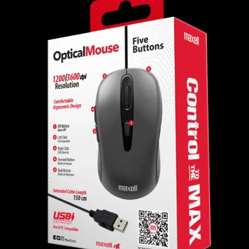 Mouse Maxell de 5 Botones