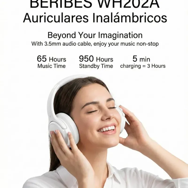  Auriculares Inalámbricos BERIBES WH202A