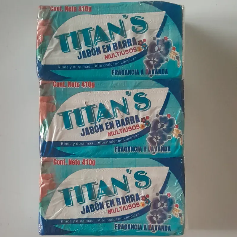 Jabón de lavar Titan 3 ud 410 g