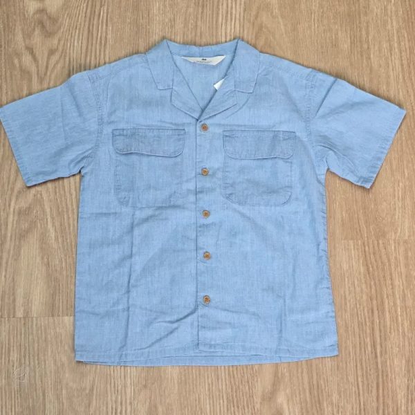 Camisa estilo Mezclilla con bolsillos delanteros