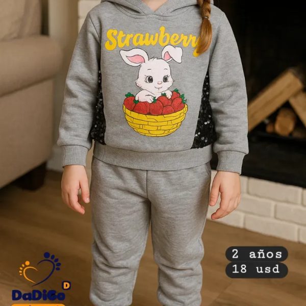 Conjunto abrigado para niñas 13