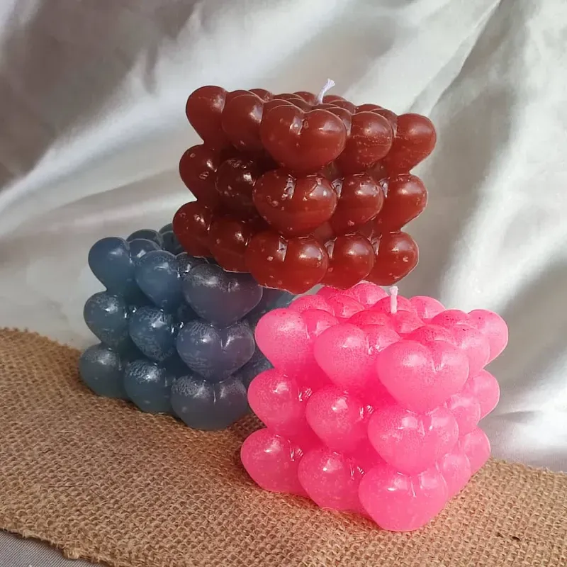 Vela de Cubo de Corazones