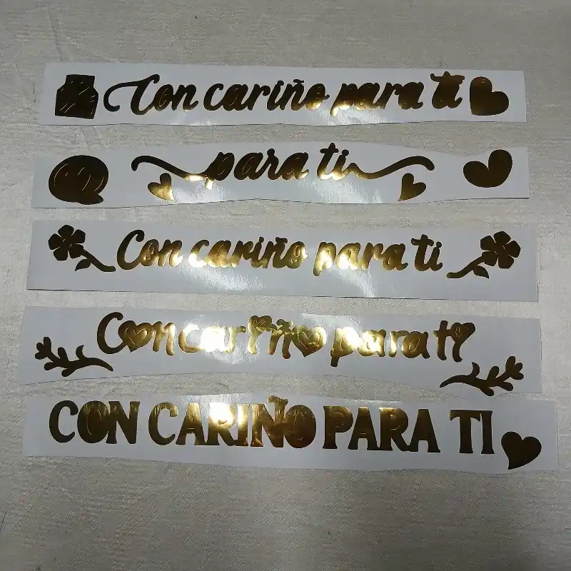 Vinil frases en dorado de Cariño