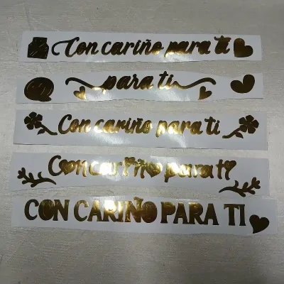 Vinil frases en dorado de Cariño