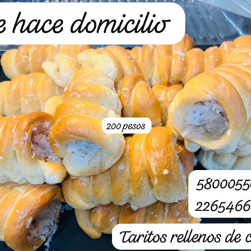 Taritos rellenos con coco