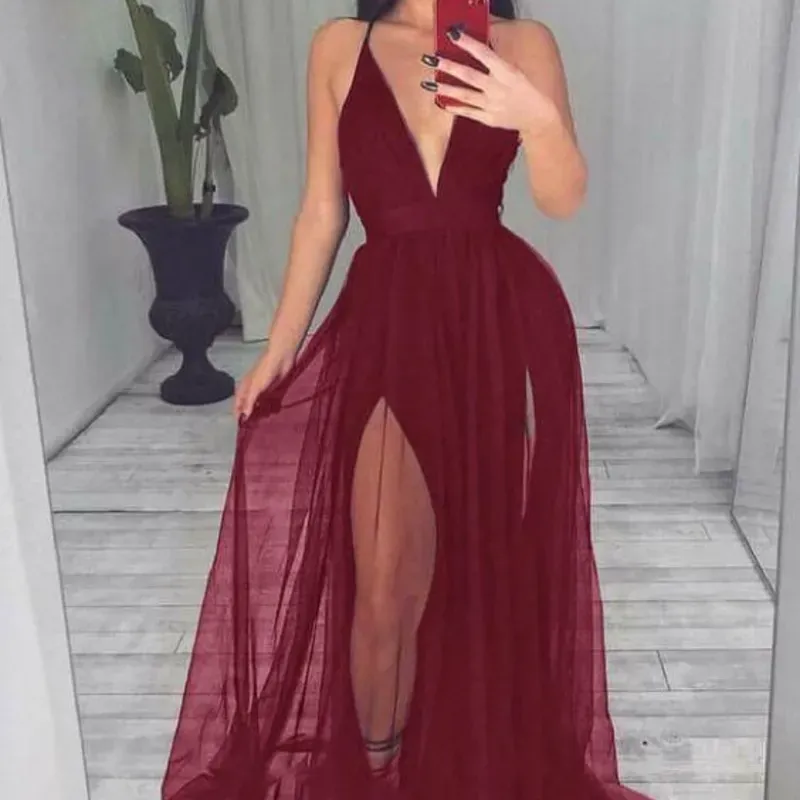 Vestido burdeos