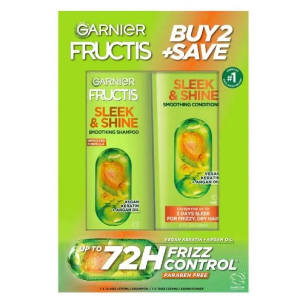  Set capilar Garnier Fructis Sleek & Shine – Smoothing Shampoo + Conditioner