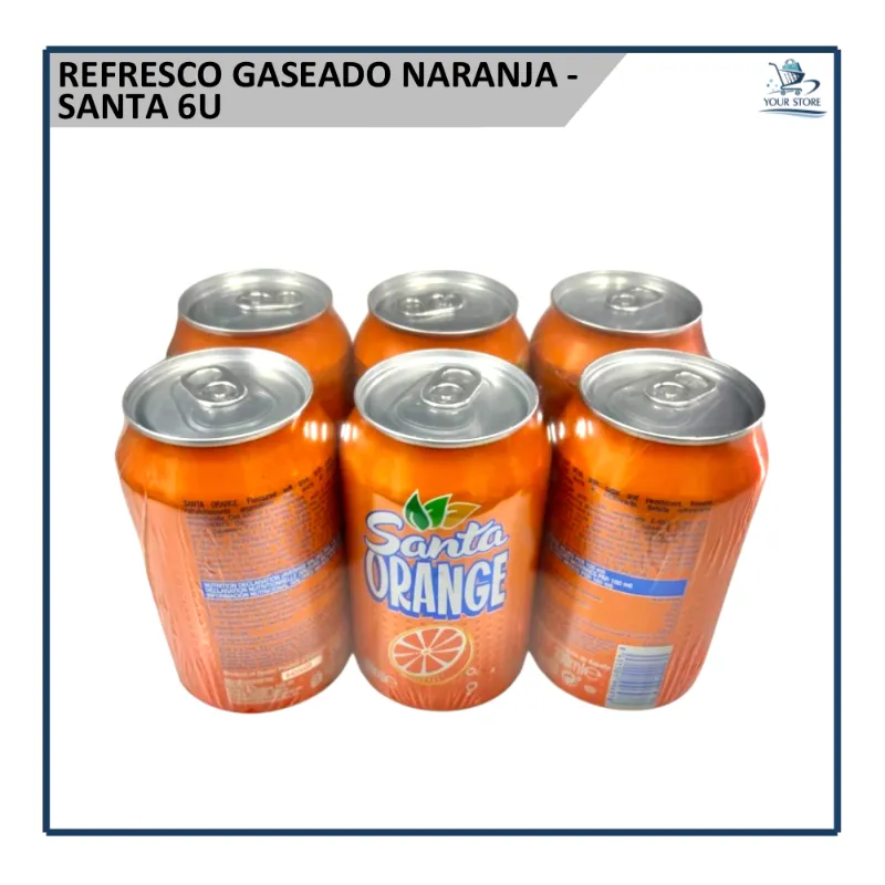 Refresco Gaseado Naranja - Santa 330ml (6u)