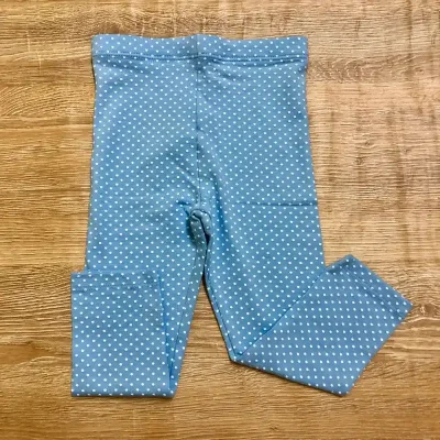 Leggins color azul con puntos blancos