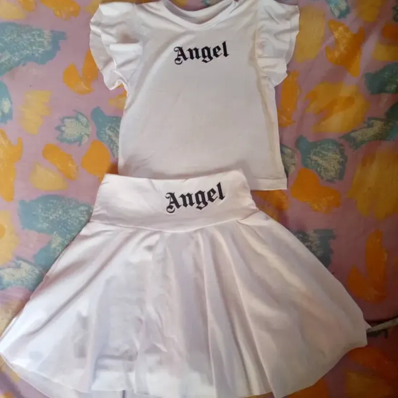 Juego de falda short para niñas