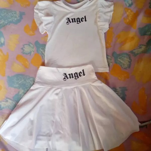 Juego de falda short para niñas