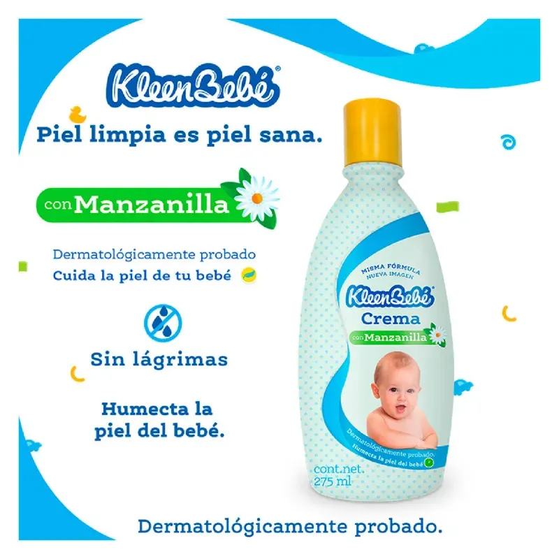 CREMA CORPORAL DE MANZANILLA PARA BEBÉ 250ML