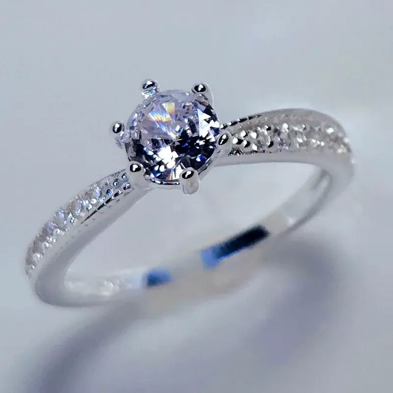 Anillo de compromiso en plata 925 #25