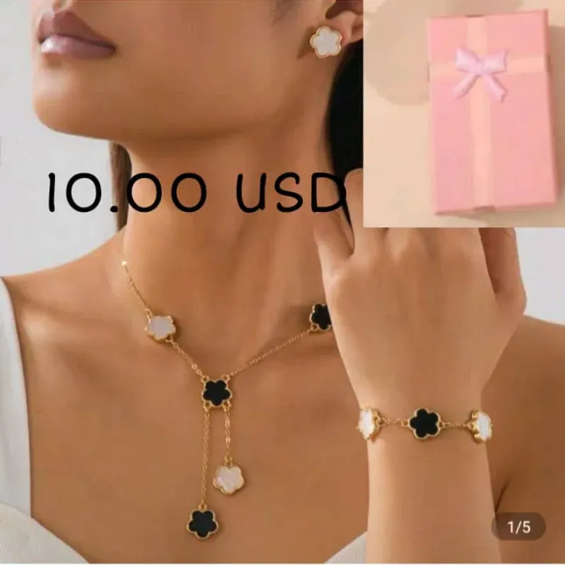 Juego de cadena con manilla y aretes