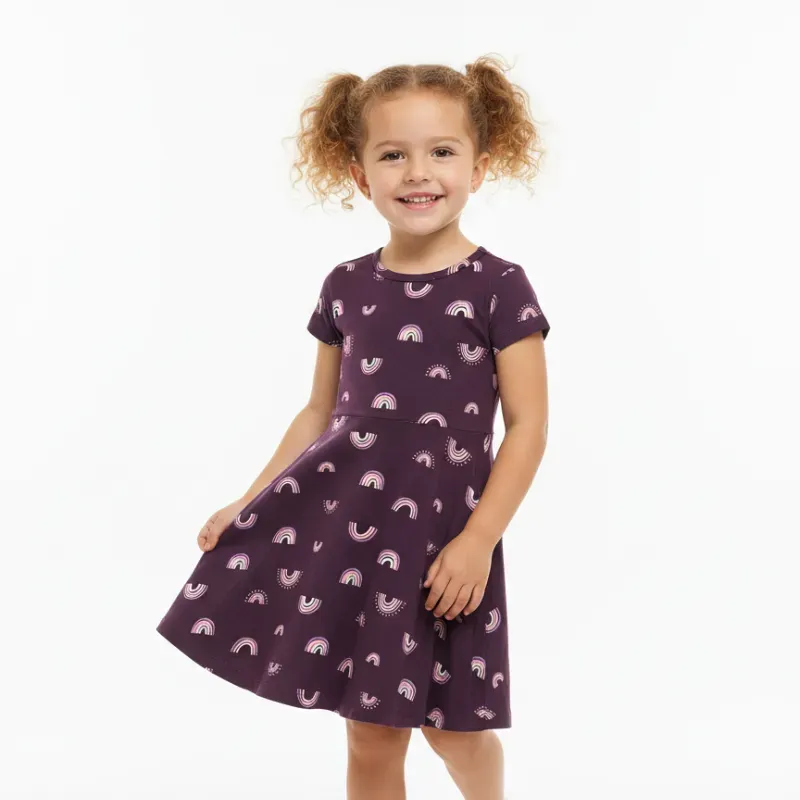 Vestido morado de arcoiris