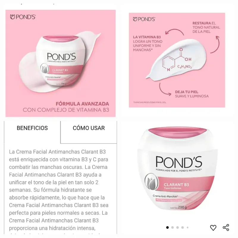 Crema Aclarante POND'S (50 gramos)