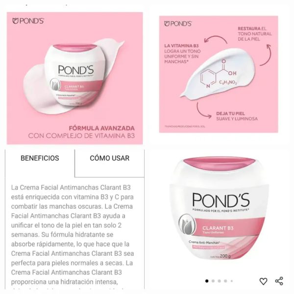 Crema Aclarante POND'S (50 gramos)