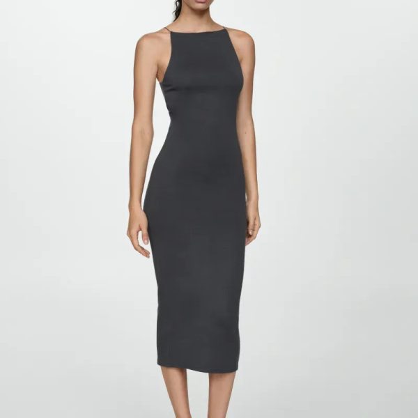 Vestido halter entallado