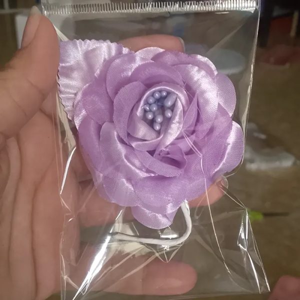 Rosa de tela lila