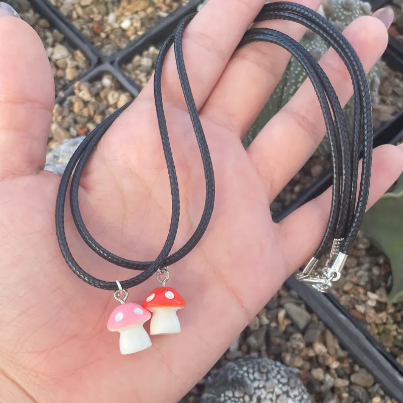 Honguitos con cuerdas negras.