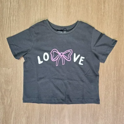 Pulover Gris Love con Lazo