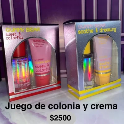 Juego de colonia y crema de piel