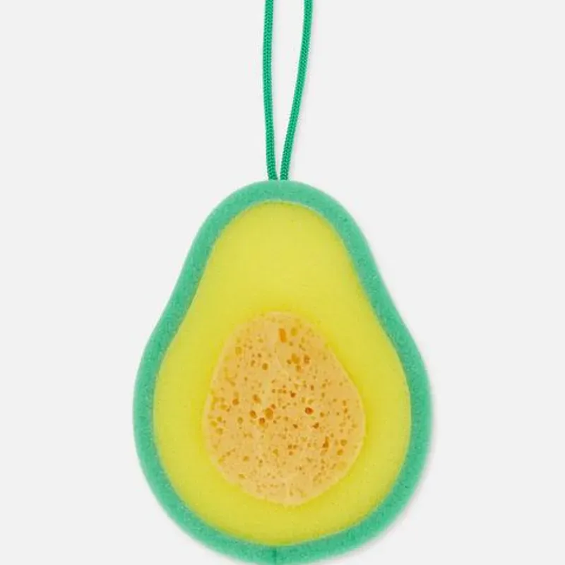 Esponja de baño en forma de aguacate