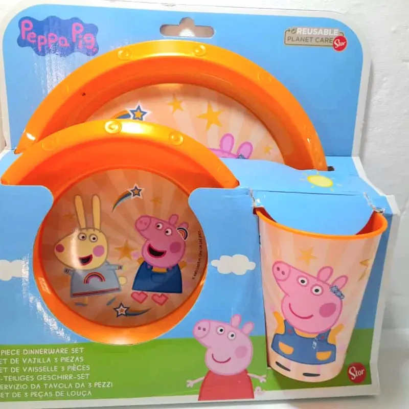 Set plato, vaso 3 piezas