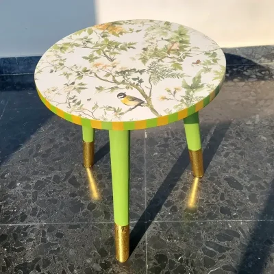 Mesita de Cafe en verde