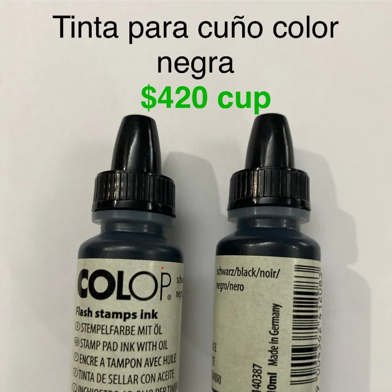 Tinta negra para cuño