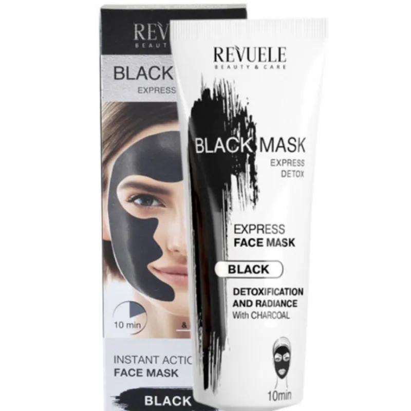 Mascarilla facial con carbón.