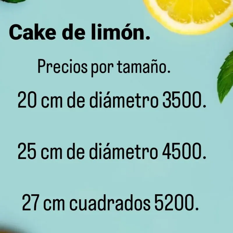 Cake de limón.