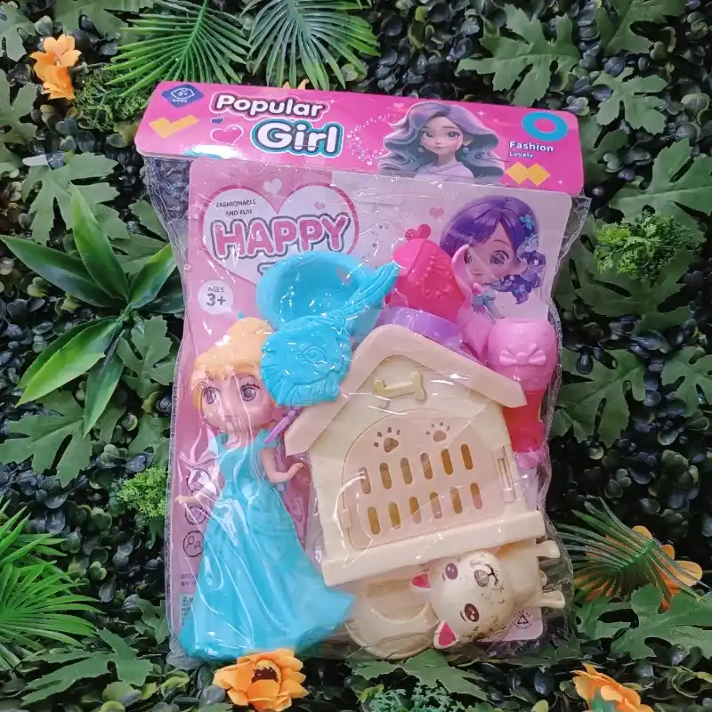 Muñeca con Casita y Mascota