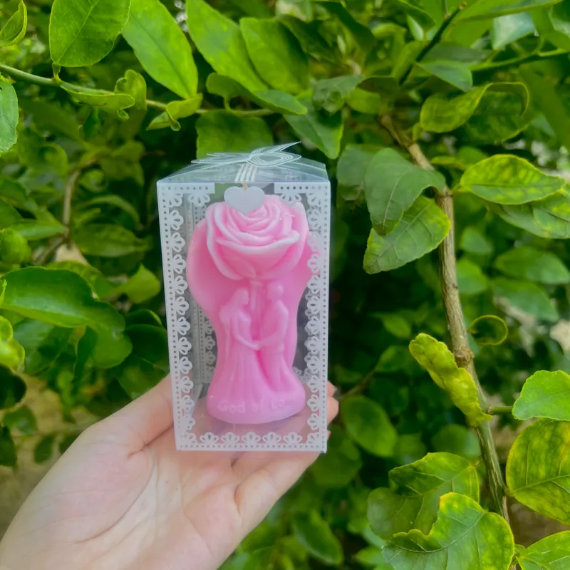 Pareja en cajita acrílica