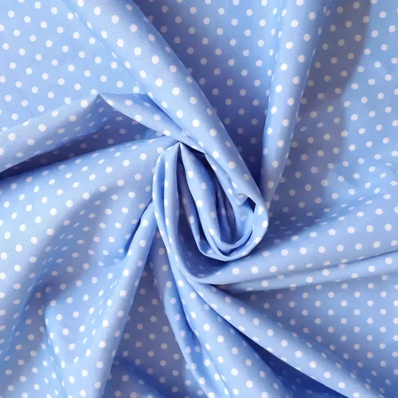 dacron azul claro lunares