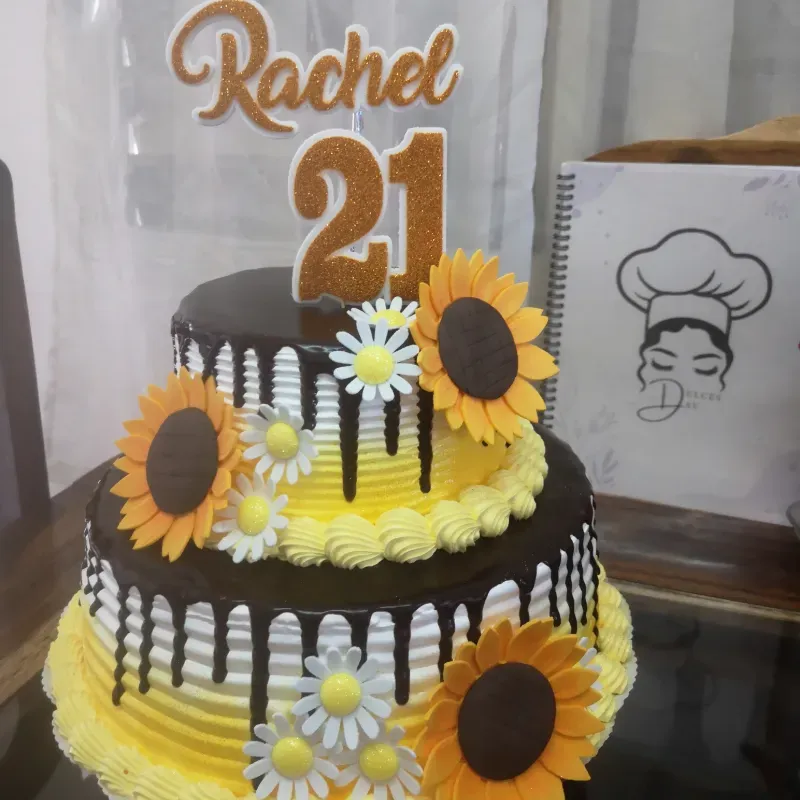 Cake de girasoles.