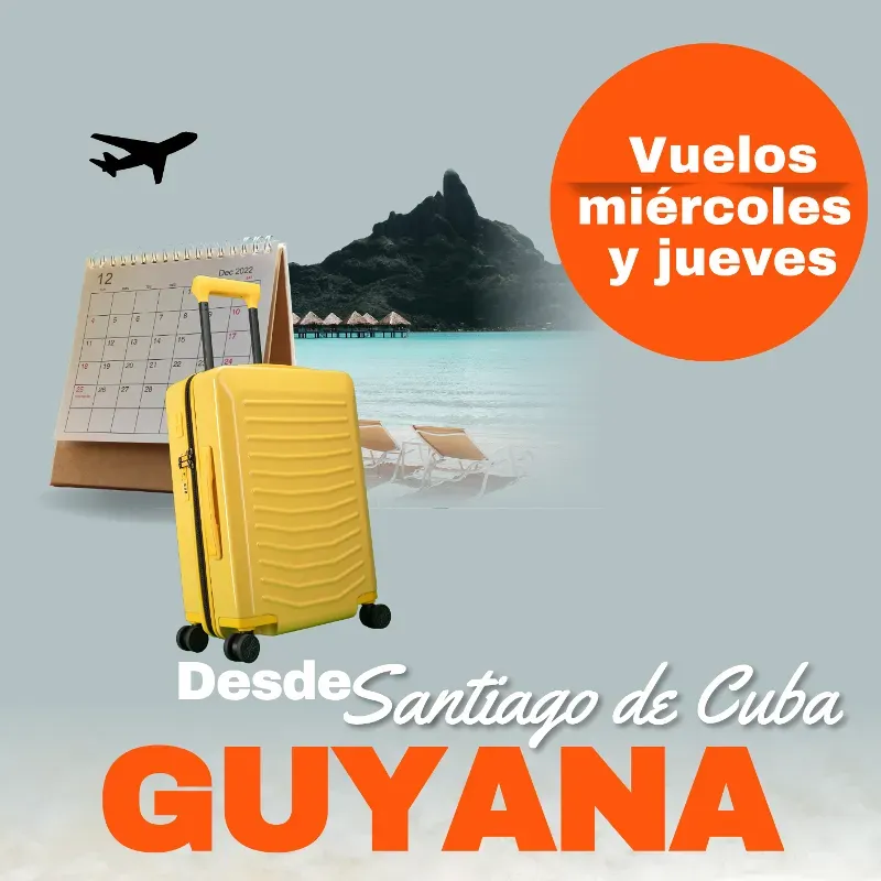 ✔️✈️ BOLETERÍA A GUYANA SKY HIGH,  SALIDAS DESDE LA HABANA Y SANTIAGO DE CUBA 