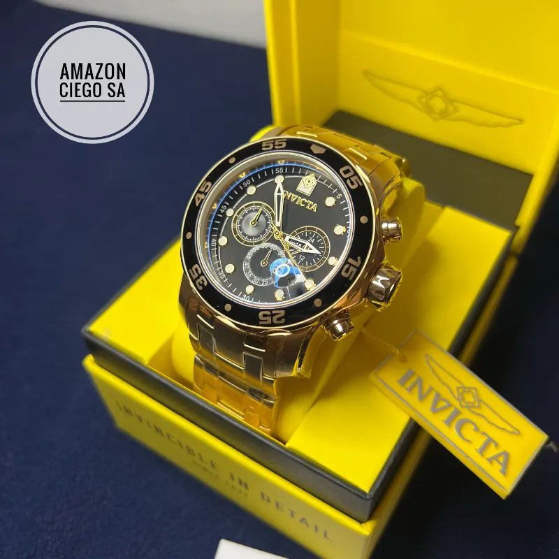 Reloj Invicta Dorado de quarzo 48 mm