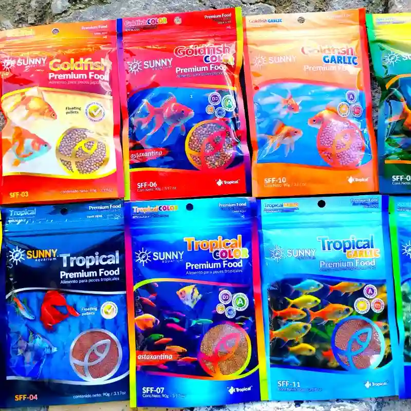 Alimentos Sunny 90gr para todas las especies.